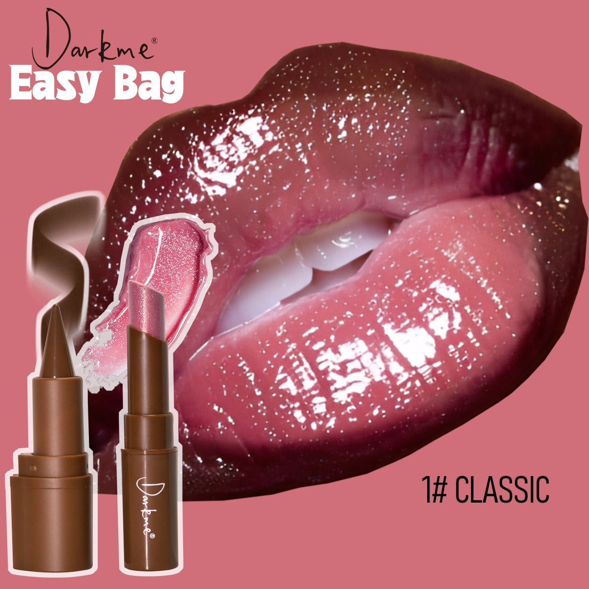 Easy Bag Lip Combo – Crayon à Lèvres + Rouge à Lèvres Longue Tenue | 7 Teintes