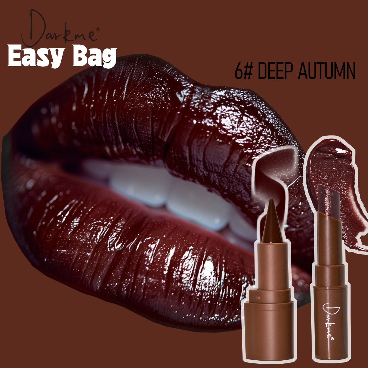 Easy Bag Lip Combo – Crayon à Lèvres + Rouge à Lèvres Longue Tenue | 7 Teintes